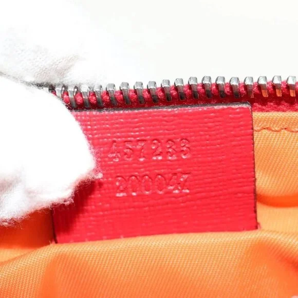 GUCCI GG Supreme Accessory Pouch PVC Beige 457233 Auth 148206V - Picture 12 of 15